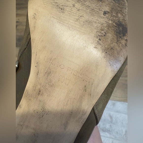 Marc Fisher Olive Green Suede Ankle Booties - Picture 5 of 5